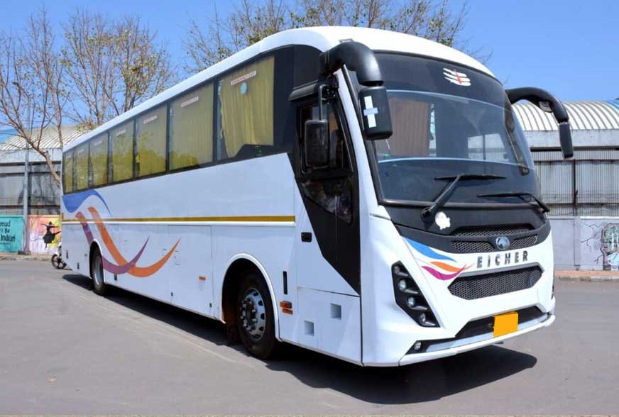 White luxury coach bus